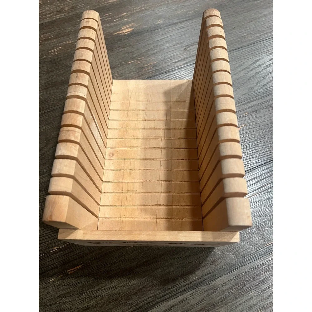 Vintage Wooden Bread Slicer Guide Our Daily Bread Farmhouse Kitchen Tool